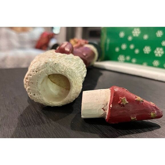 Old World Santa Candlestick holder plus hat - Picture 3 of 9